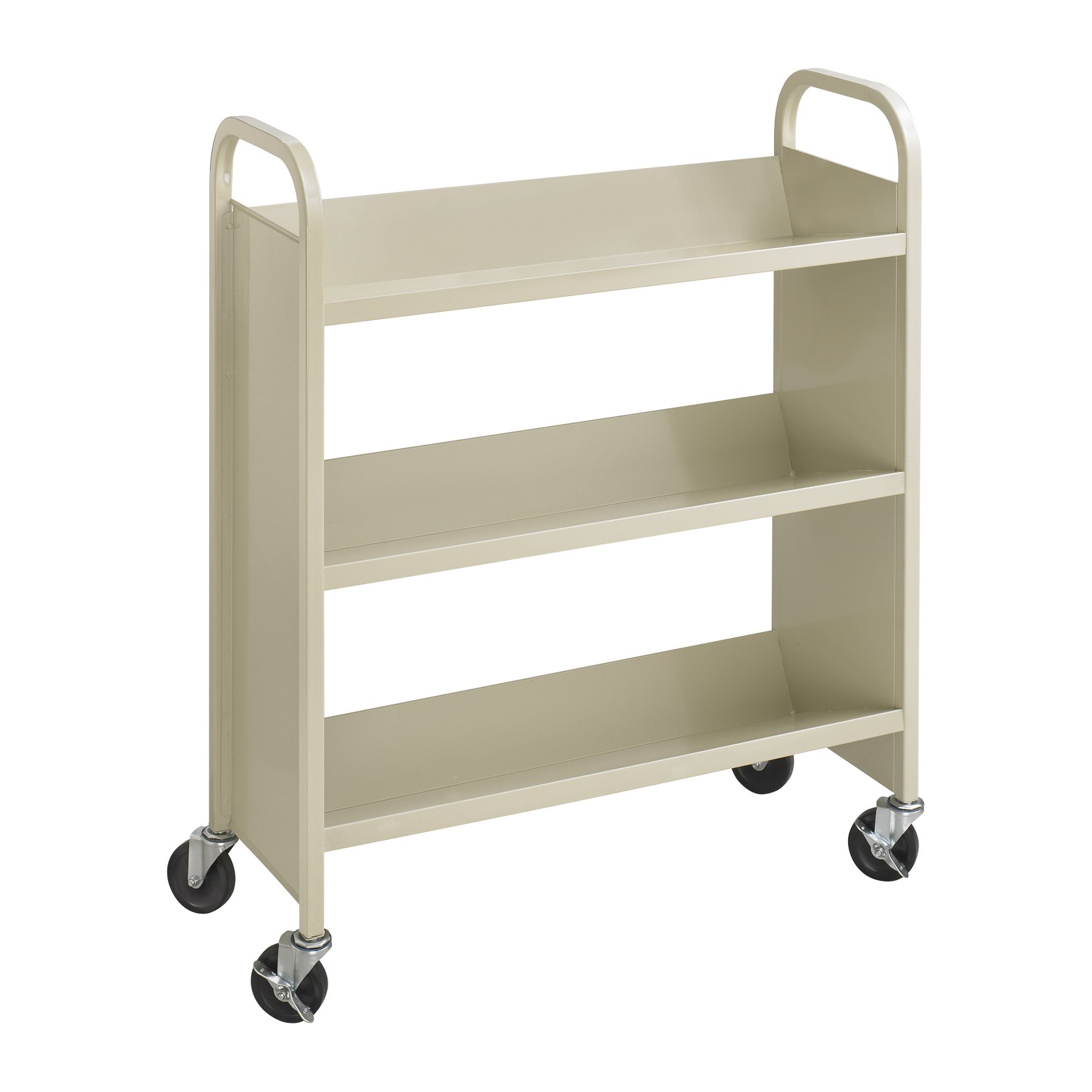 Amazon.com: Safco 6 Shelf Rolling Book Cart, Slanted Single Sided